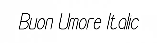Buon Umore Italic  baixar fontes gratis