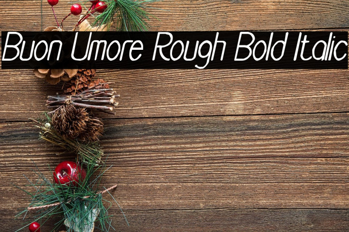 Buon Umore Rough Bold Italic Example 3