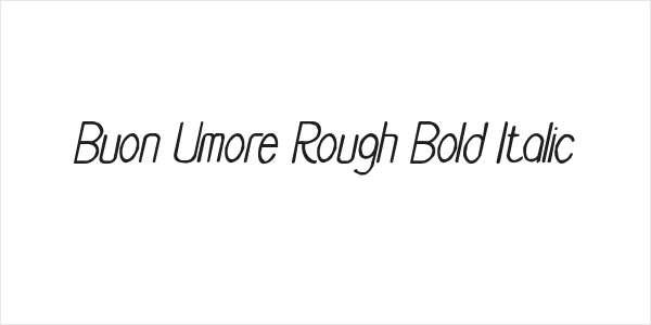Buon Umore Rough Bold Italic Logo