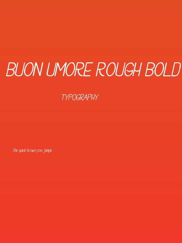 Buon Umore Rough Bold Italic Poster