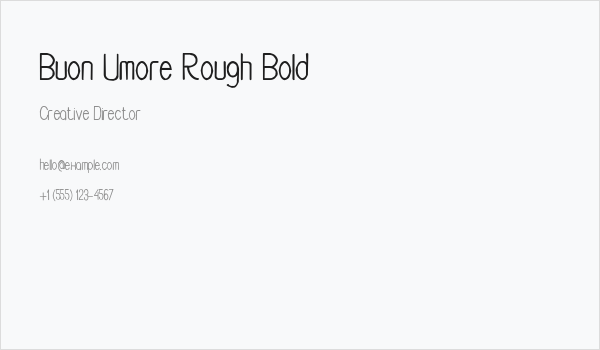 Buon Umore Rough Bold Business Card
