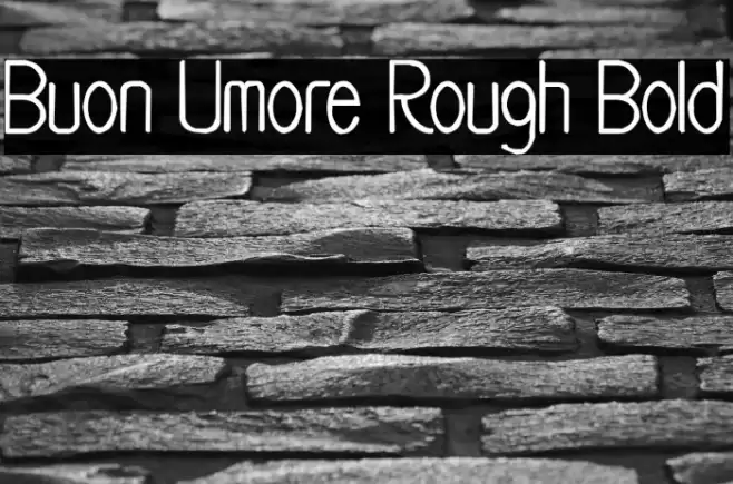 Buon Umore Rough Bold Font examples