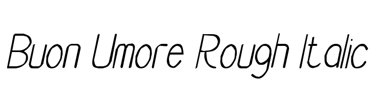 Buon Umore Rough Italic  font caratteri gratis