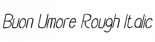Buon Umore Rough Italic  les polices de caractères gratuit tlcharger