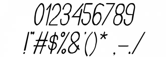 Buon Umore Rough Italic Font OTHER CHARS