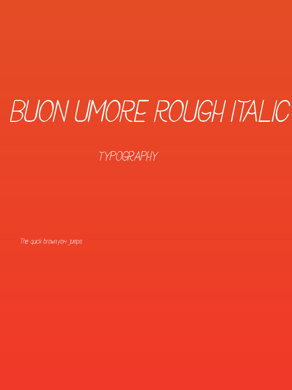Buon Umore Rough Italic Poster