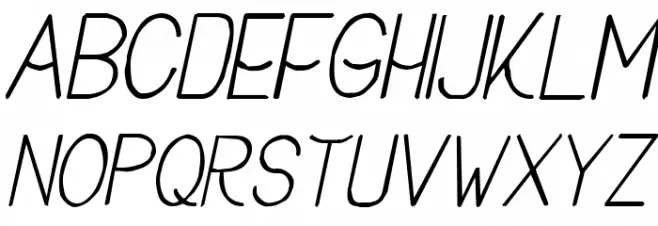 Buon Umore Rough Italic फ़ॉन्ट अपरकेस