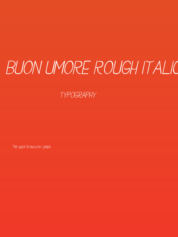 Buon Umore Rough Italic Poster