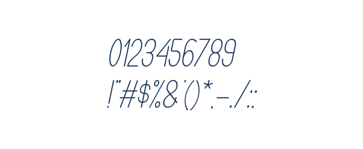 Buon Umore Thin Italic Other Characters