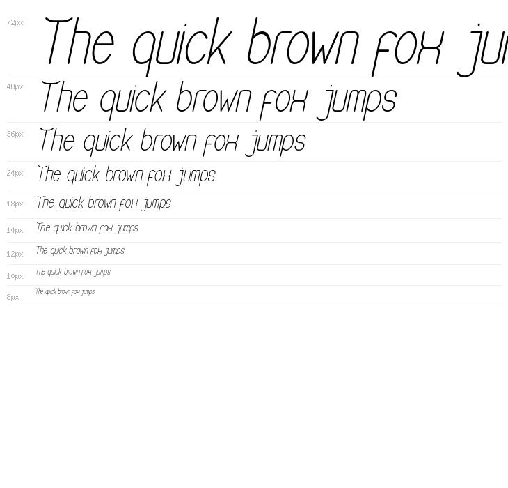 Buon Umore Thin Italic Waterfall