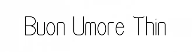 Buon Umore Thin  フリーフォントのダウンロード