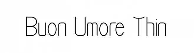 Buon Umore Thin  フリーフォントのダウンロード