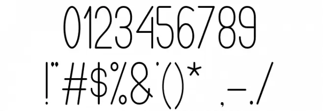 Buon Umore Thin Font OTHER CHARS