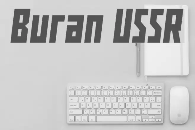Buran USSR Font examples
