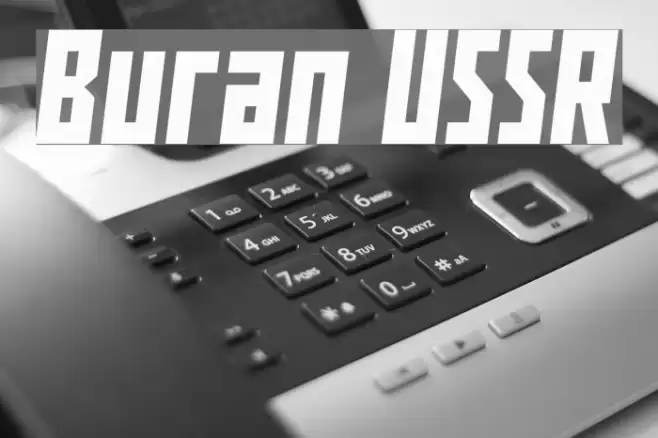 Buran USSR Font examples