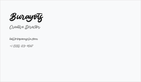 Burayots Business Card