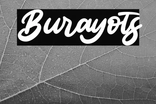 Burayots Font examples