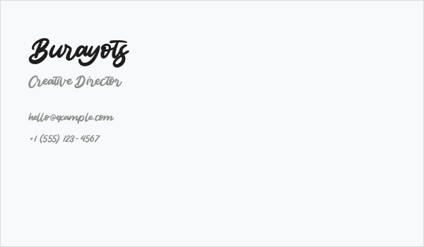 Burayots Business Card