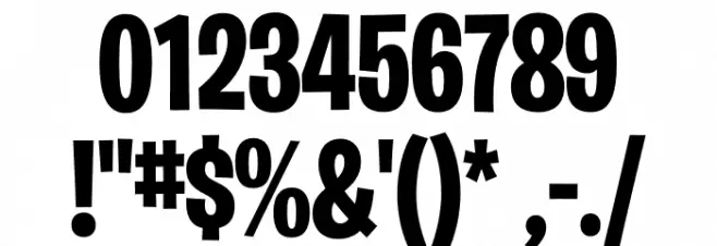 BurbankBigCondensed-Bold Font OTHER CHARS