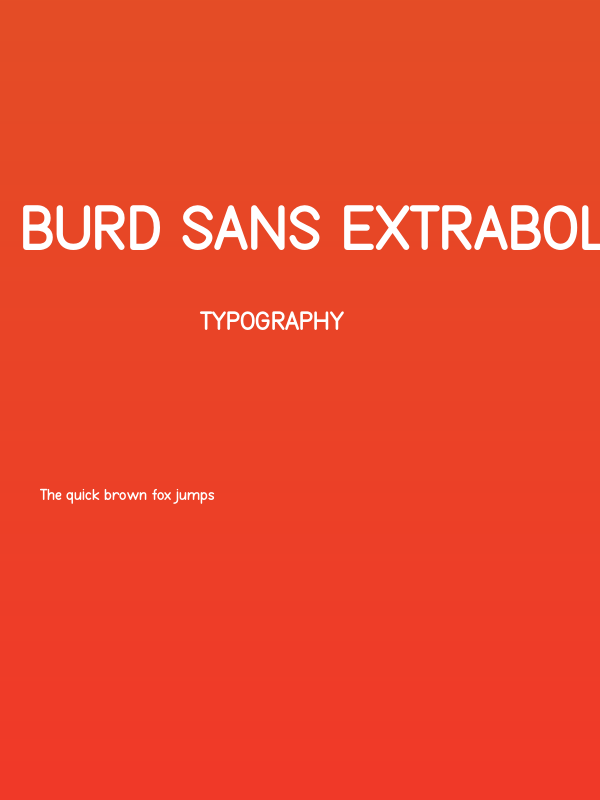 Burd Sans ExtraBold Poster