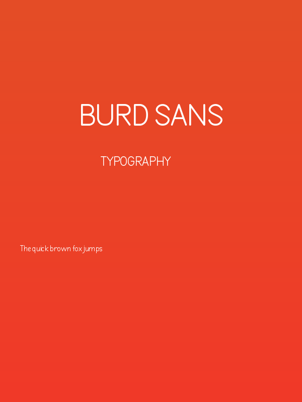 Burd Sans Poster