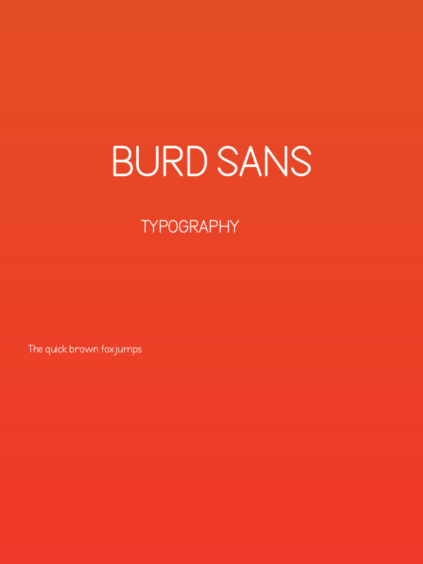 Burd Sans Poster