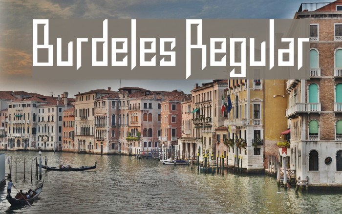 Burdeles Regular Font examples