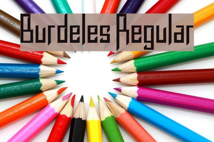 Burdeles Regular Font examples