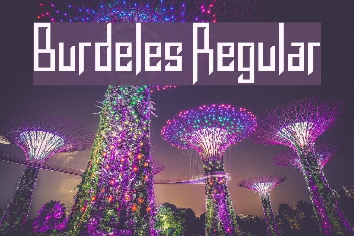 Burdeles Regular Font examples