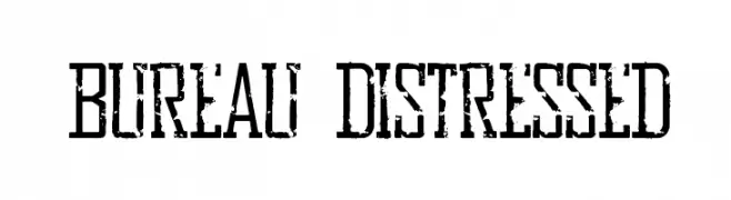 Bureau Distressed  Frei Schriftart Herunterladen