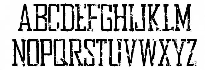 Bureau Distressed Schriftart Groß
