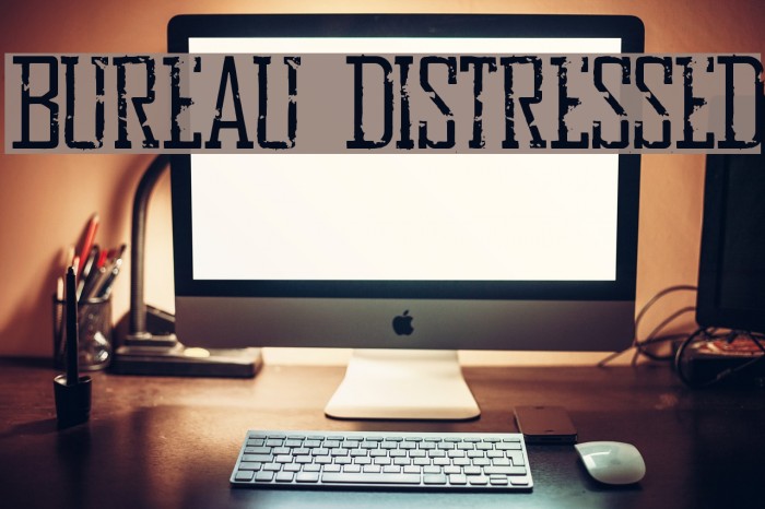 Bureau Distressed Font examples