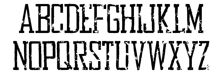 Bureau Distressed Font LOWERCASE