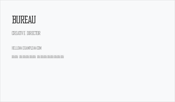 Bureau Business Card