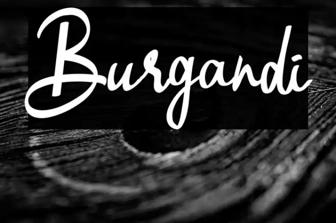 Burgandi Font examples
