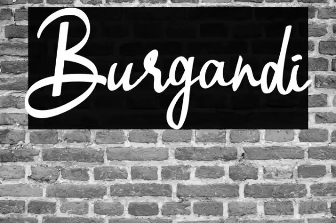 Burgandi Font examples