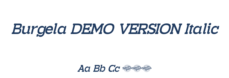 Burgela DEMO VERSION Italic Font Preview