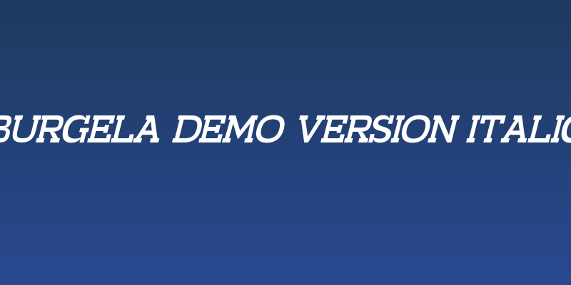 Burgela DEMO VERSION Italic Social Header
