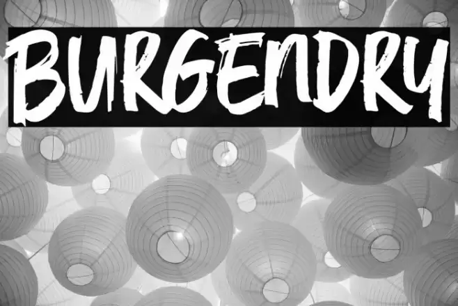 Burgendry Font examples