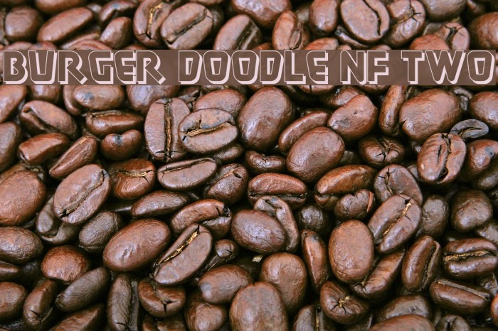 Burger Doodle NF Two Font examples