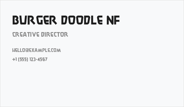 Burger Doodle NF Business Card