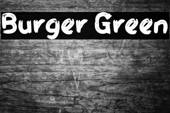 Burger Green Font examples