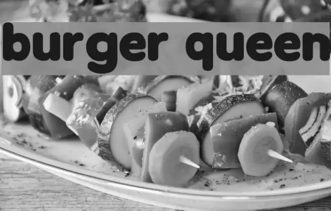Burger Queen Font examples