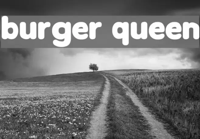 Burger Queen Font examples