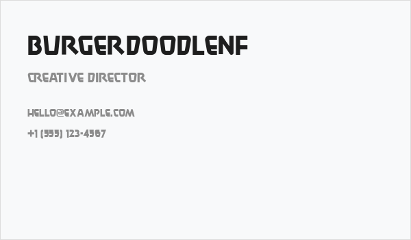 BurgerDoodleNF Business Card