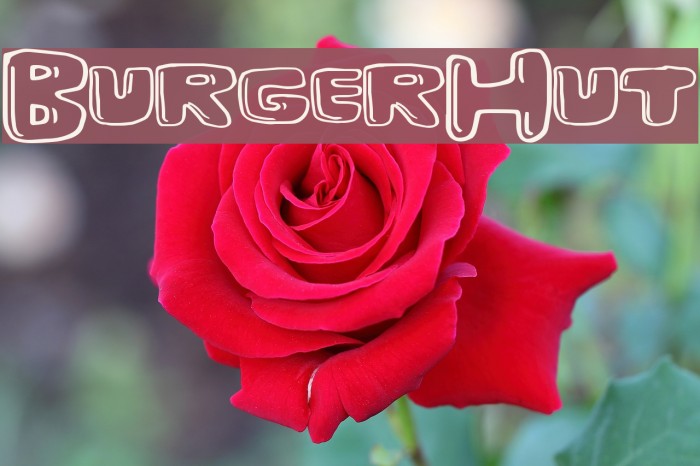 BurgerHut Font examples