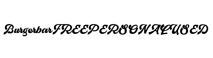 Burgerbar FREE PERSONAL USED  Frei Schriftart Herunterladen