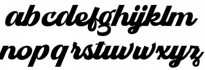 Burgerbar FREE PERSONAL USED Schriftart Kleinbuchstaben