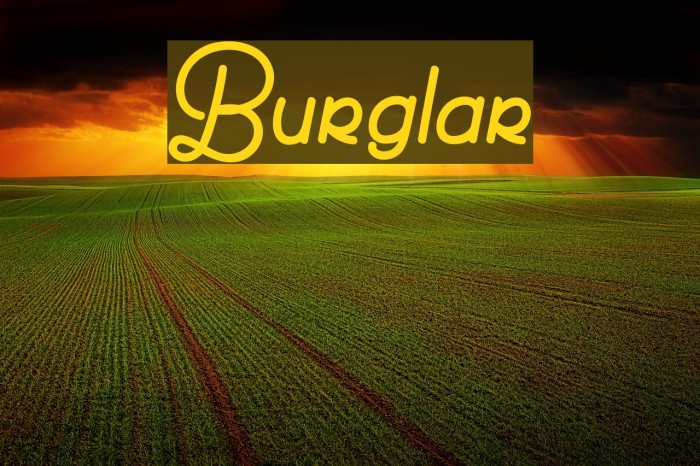 Burglar Font examples