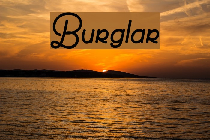 Burglar Font examples
